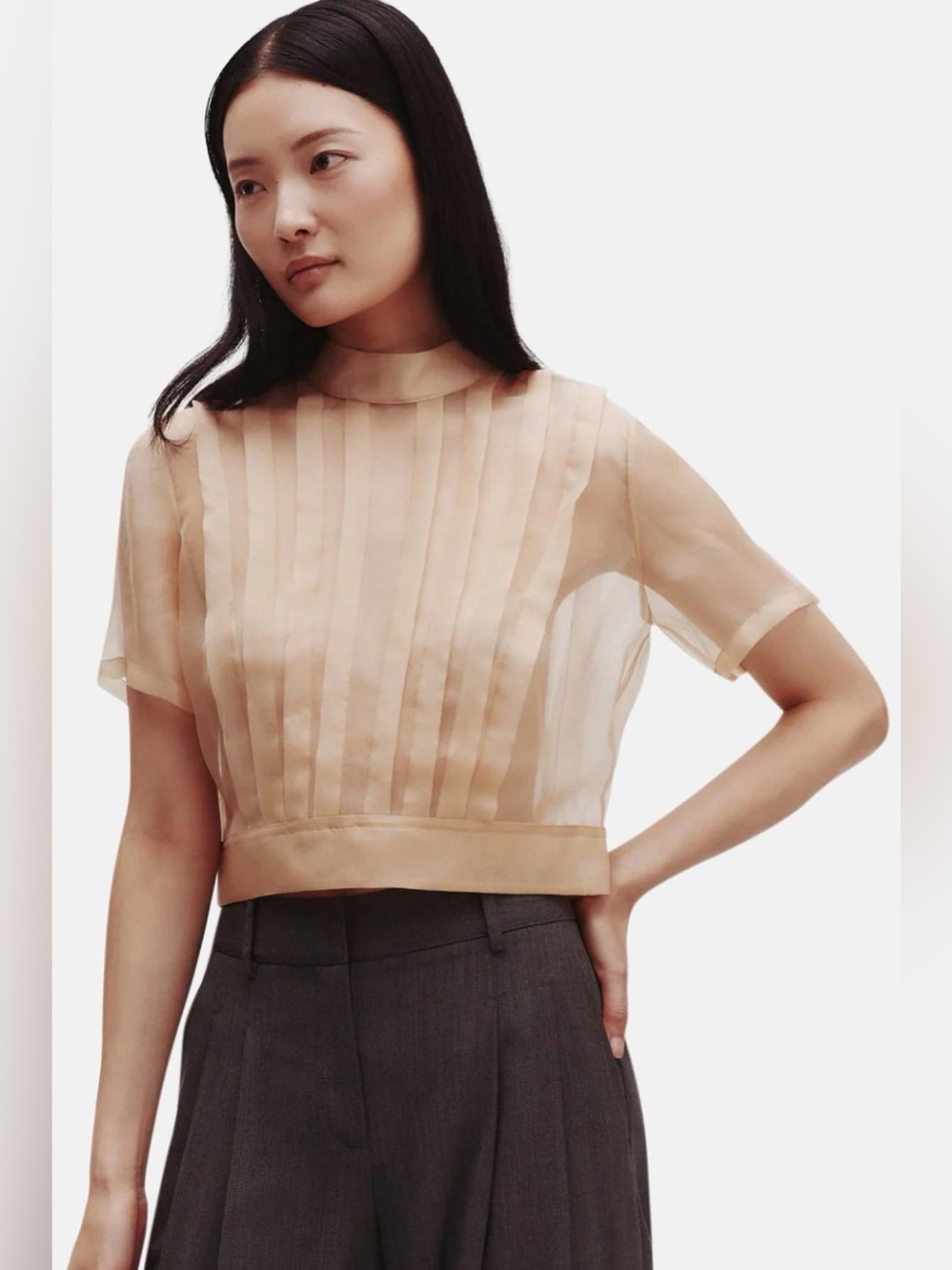 NWT TWP Ryan Pleated Silk Organza Top
